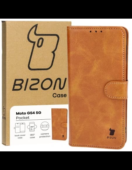 Bizon Case Pocket Motorola Moto G54 5G maro