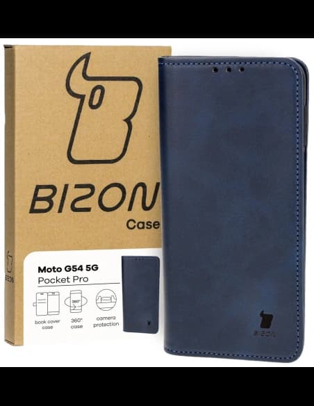 Bizon Case Pocket Pro Motorola Moto G54 5G albastru închis