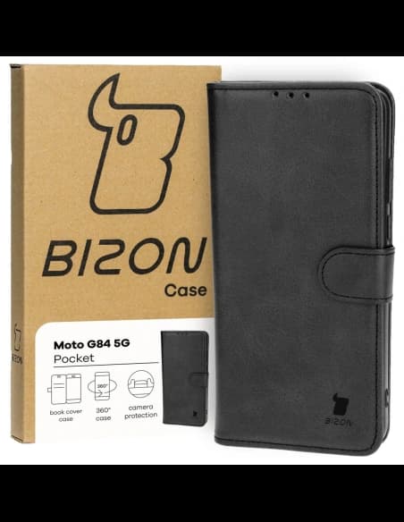 Bizon Case Pocket Motorola Moto G84 5G schwarz