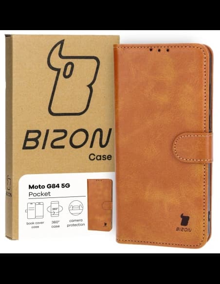 Bizon Case Pocket Motorola Moto G84 5G braun