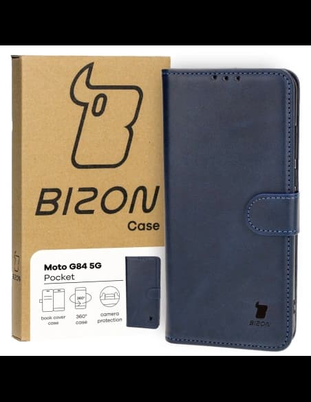 Bizon Case Pocket Motorola Moto G84 5G navyblau