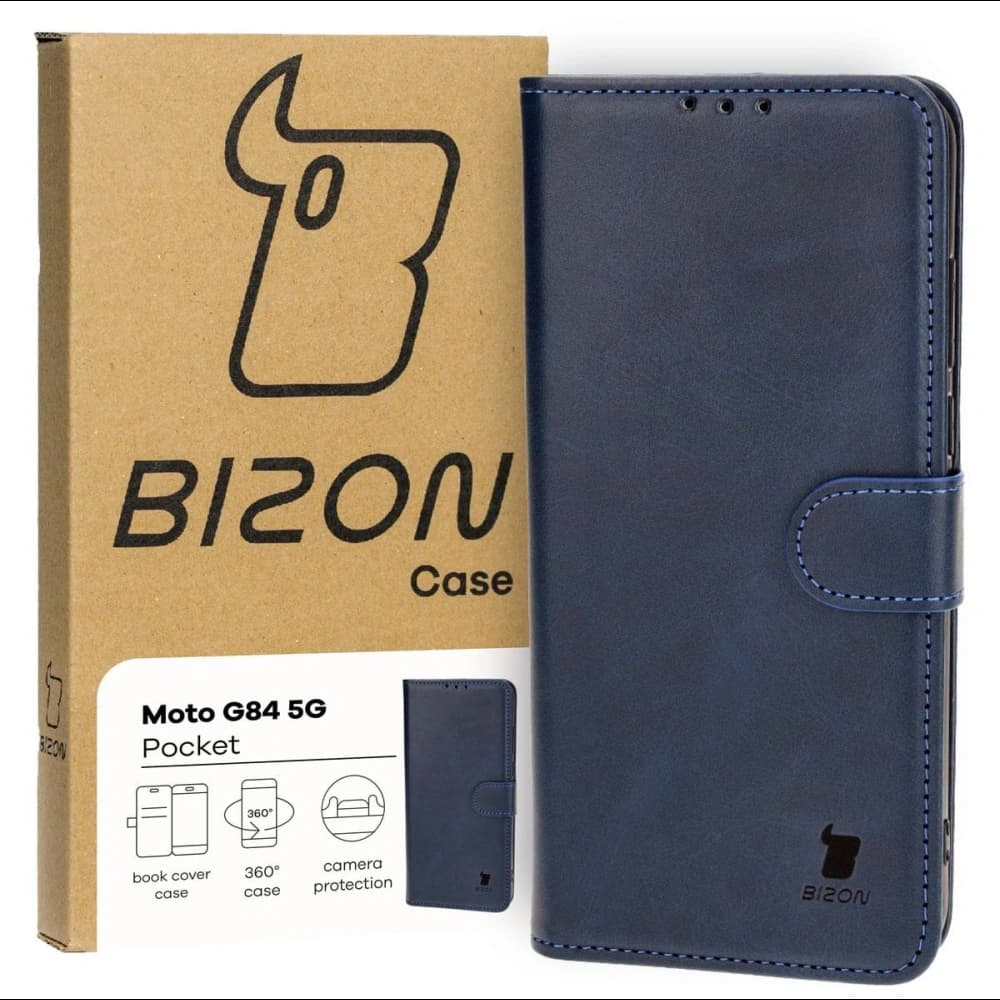 Bizon Case Pocket Motorola Moto G84 5G navyblau - 1