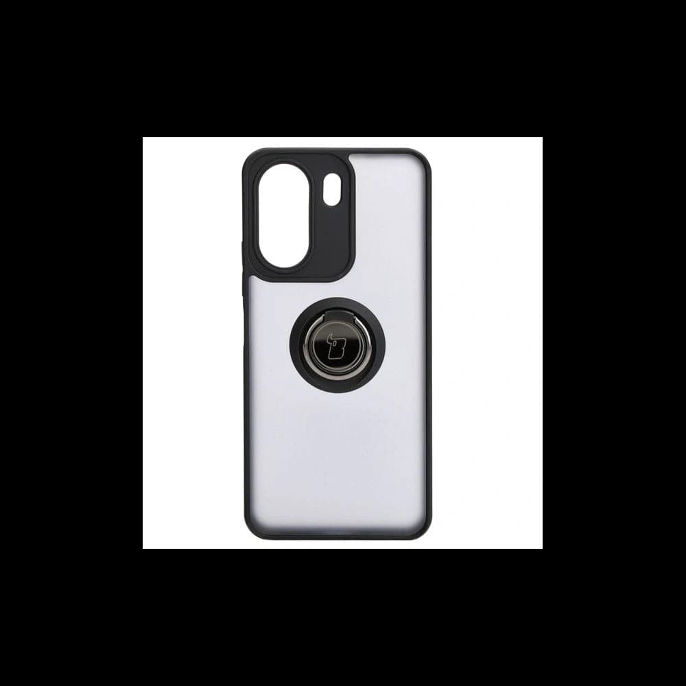 Bizon Case Hybrid Ring Xiaomi Redmi 13C / Xiaomi Poco C65 rauchig mit einem schwarzen Rahmen - 2