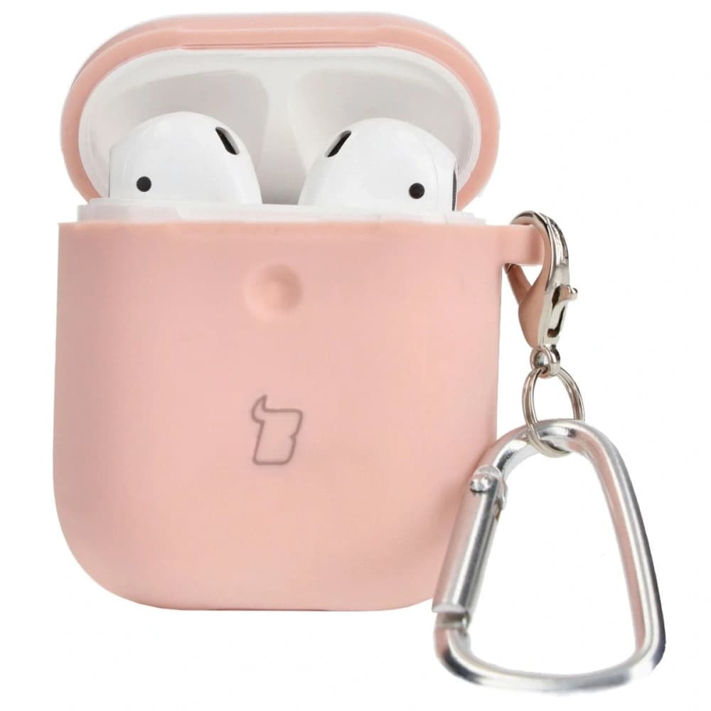 Bizon tok fejhallgatóhoz szilikon AirPods 1/2 világos rózsaszín - 3