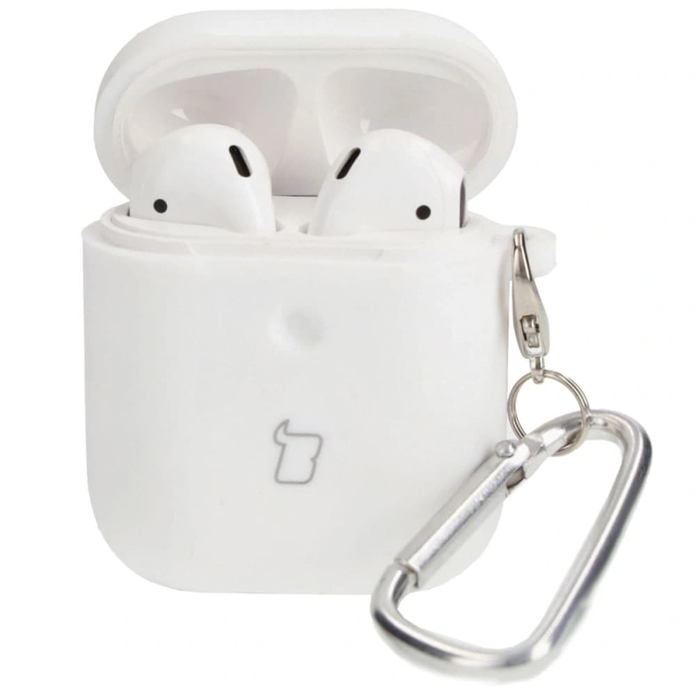 Bizon Case Fejhallgató Szilikon AirPods 1/2 fehér - 3