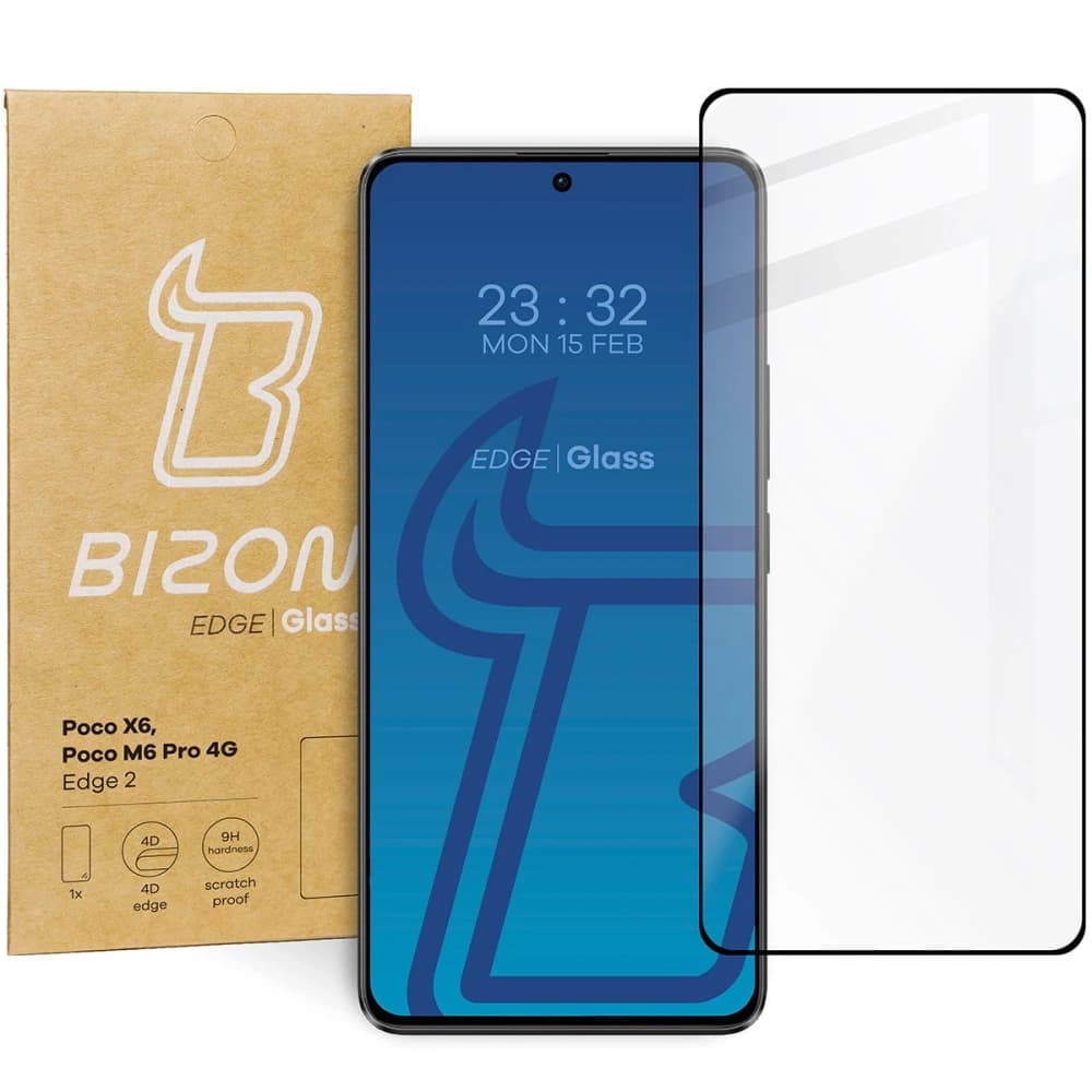 Bizon Glass Edge 2 Xiaomi Poco X6 / Poco M6 Pro 4G / Redmi Note 13 5G / Redmi Note 13 Pro 4G/5G - 1