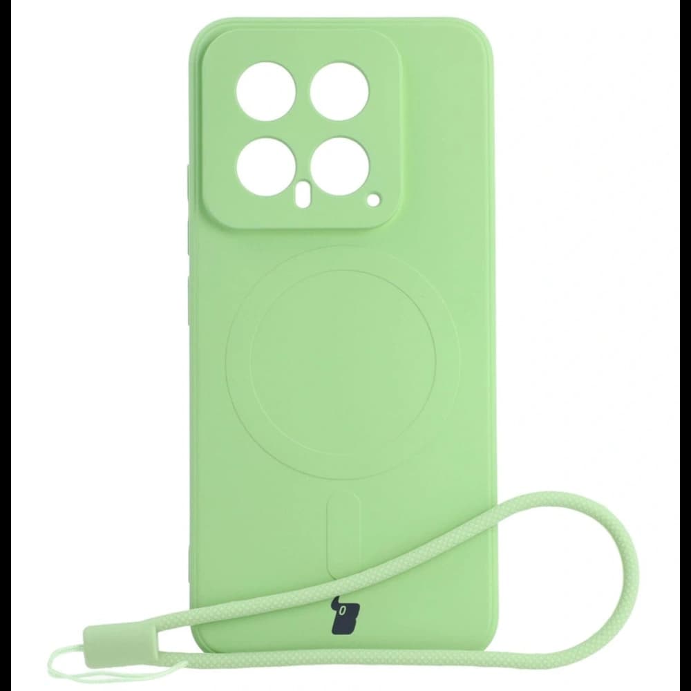 Bizon Case Silicone Magnetic Sq Xiaomi 14 verde deschis - 1