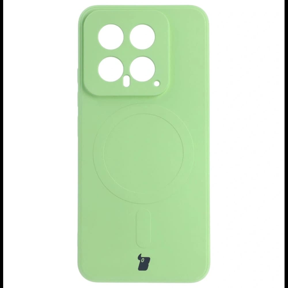 Bizon Case Silicone Magnetic Sq Xiaomi 14 verde deschis - 2