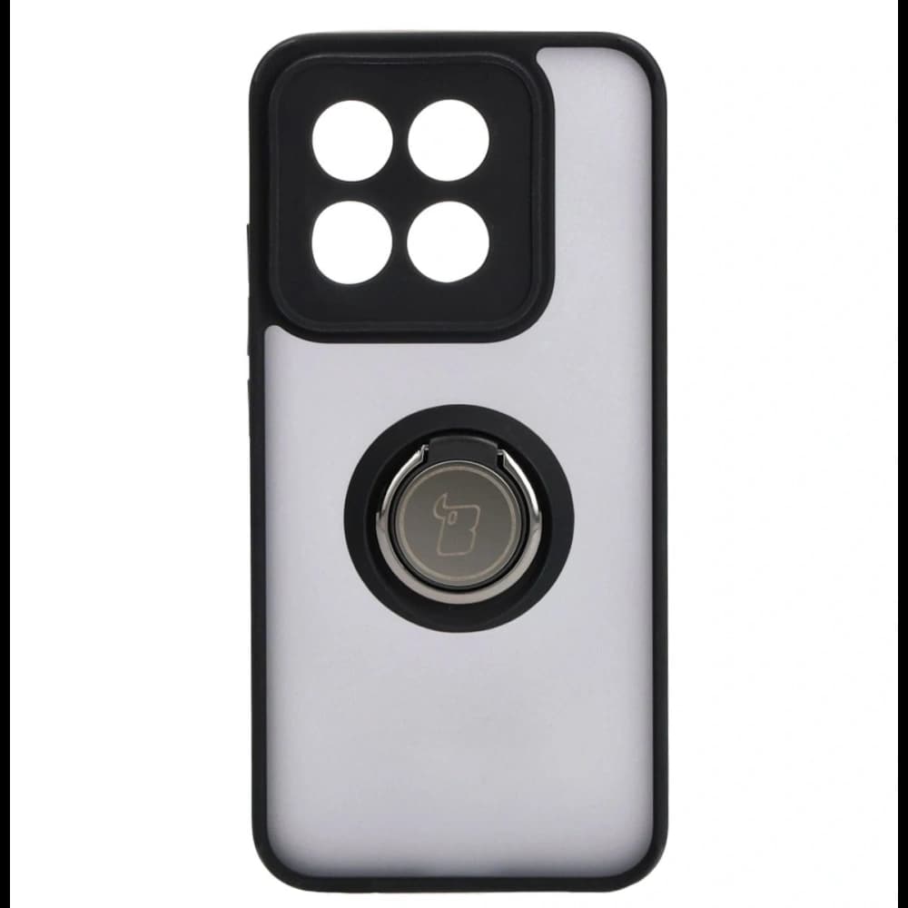 Bizon Case Hybrid Ring Xiaomi 14 rauchig mit einem schwarzen Rahmen - 2