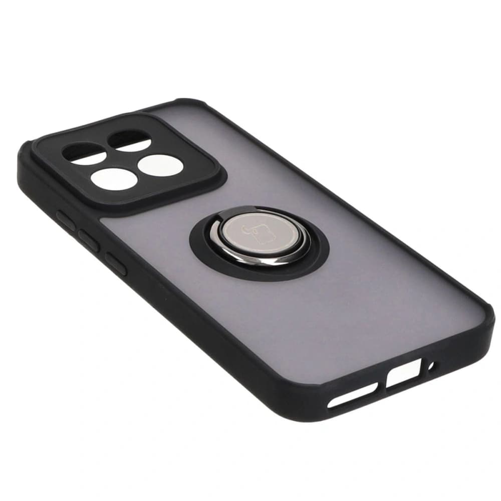 Bizon Case Hybrid Ring Xiaomi 14 rauchig mit einem schwarzen Rahmen - 4