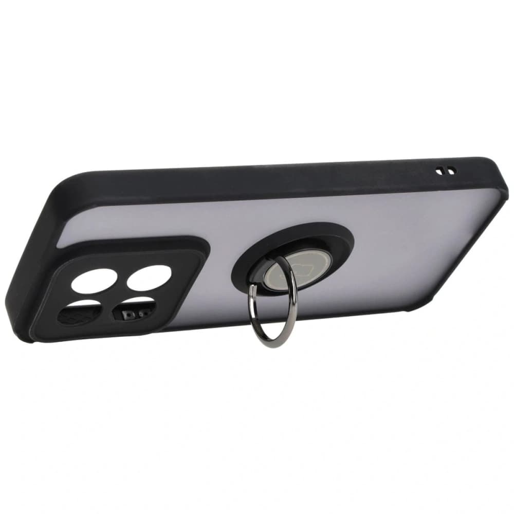 Bizon Case Hybrid Ring Xiaomi 14 rauchig mit einem schwarzen Rahmen - 5