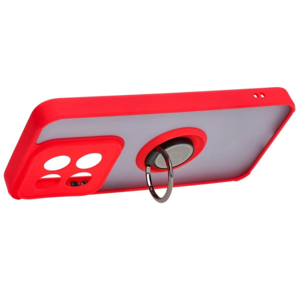 Bizon Case Hybrid Ring Xiaomi 14 smoky with a red frame - 5