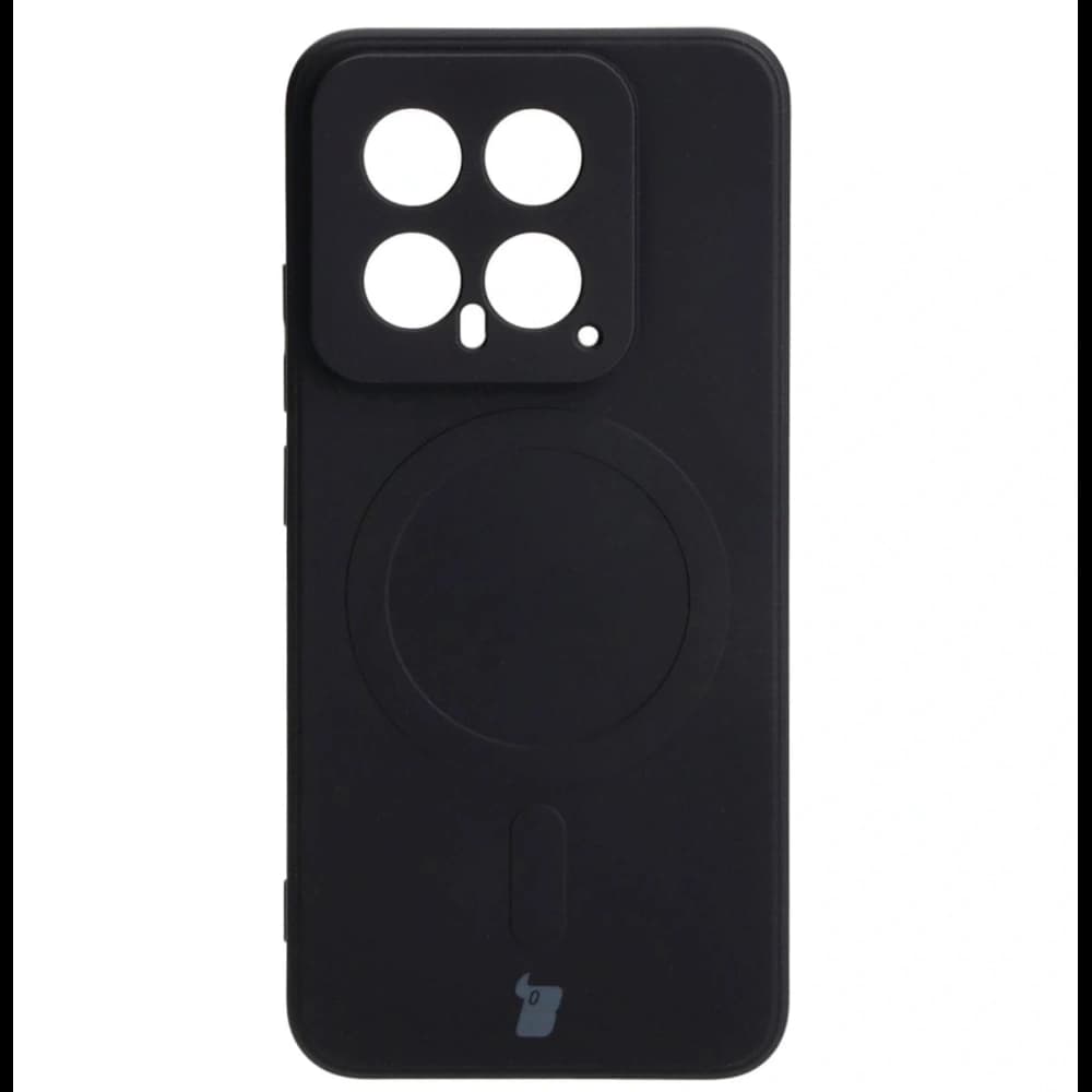 Etui Bizon Case Silicone Magnetic Sq do Xiaomi 14 černé - 2