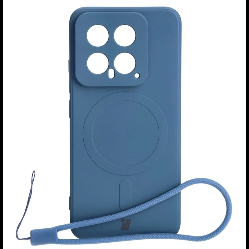 Bizon Case Silikon Magnetic Sq Xiaomi 14 marineblau - 1
