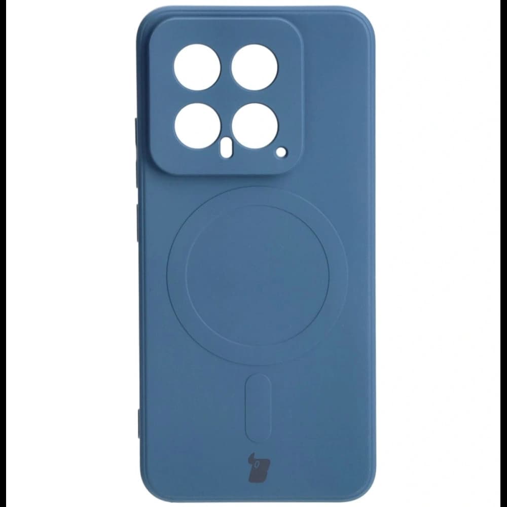 Bizon Case Silikon Magnetic Sq Xiaomi 14 marineblau - 2