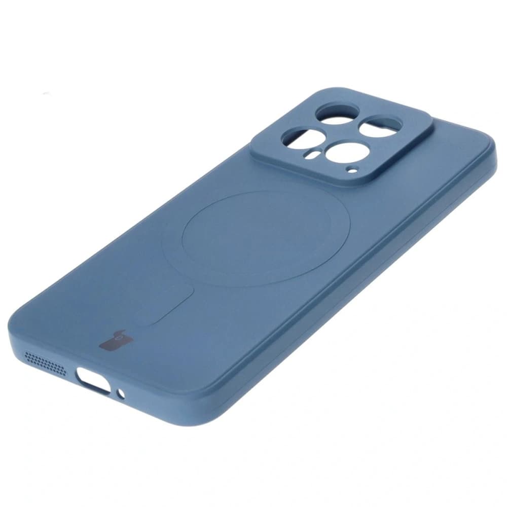 Bizon Case Silikon Magnetic Sq Xiaomi 14 marineblau - 3