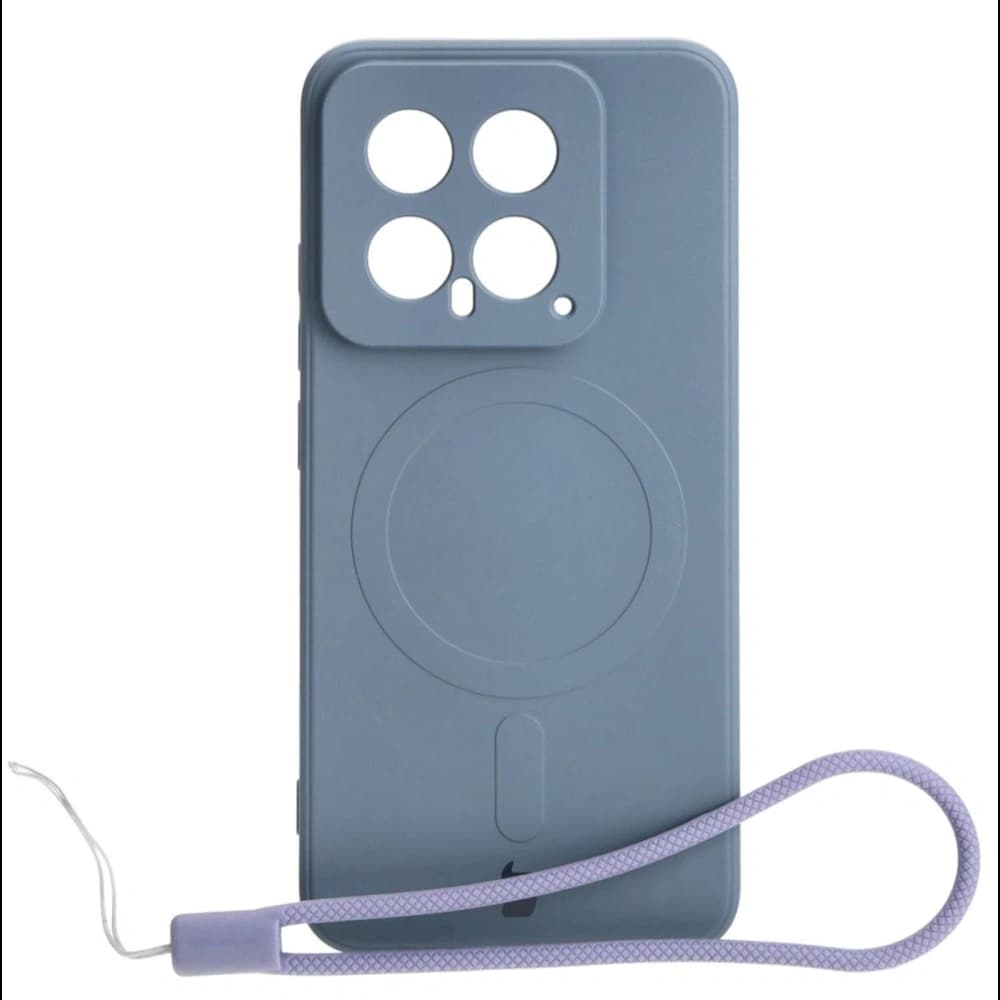 Bizon Case Silicone Magnetic Sq Xiaomi 14 grey - 1