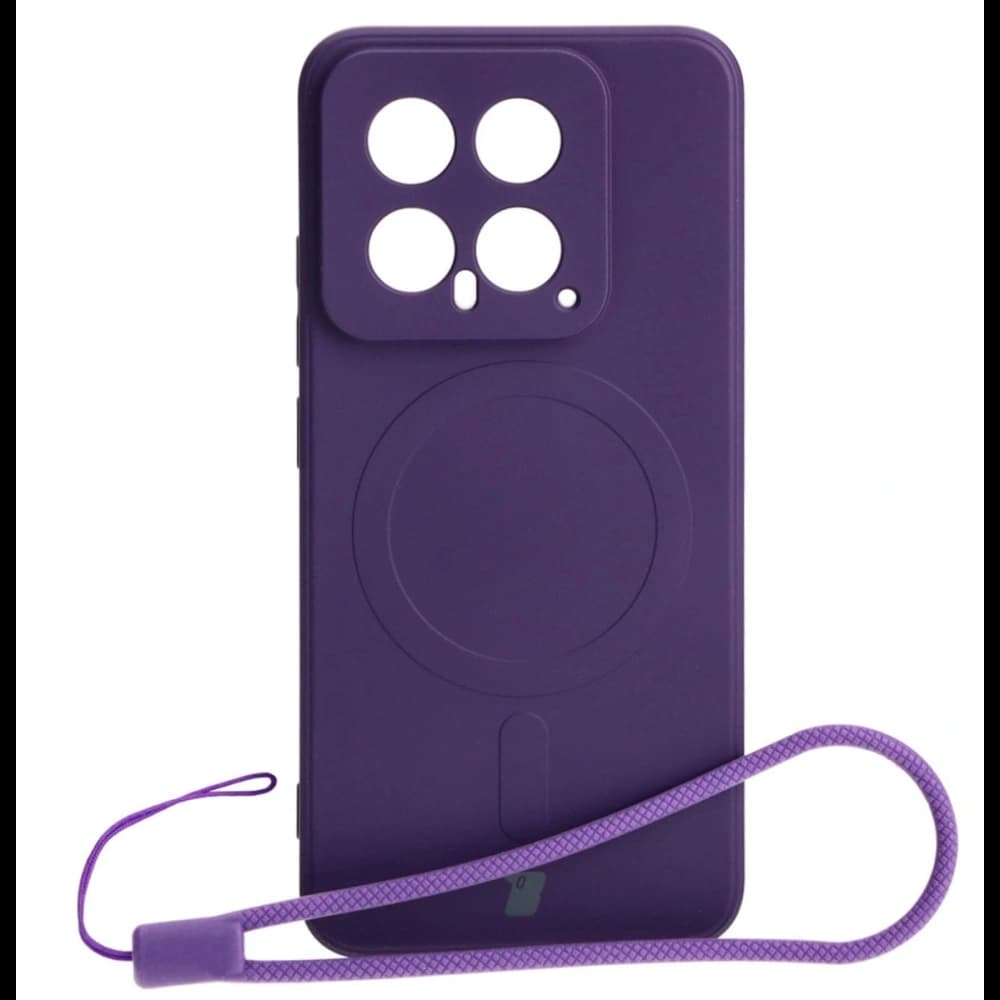 Bizon Case Silicone Magnetic Sq Xiaomi 14 plum - 1