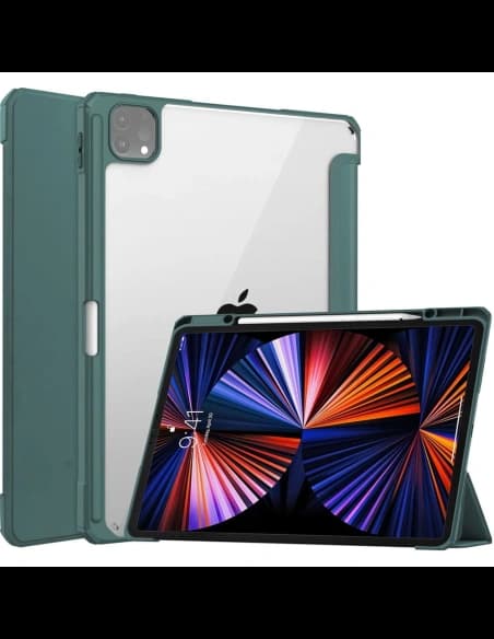 Bizon Case Tab Clear Matt Apple iPad Pro 12.9 2022/2021/2018 verde închis