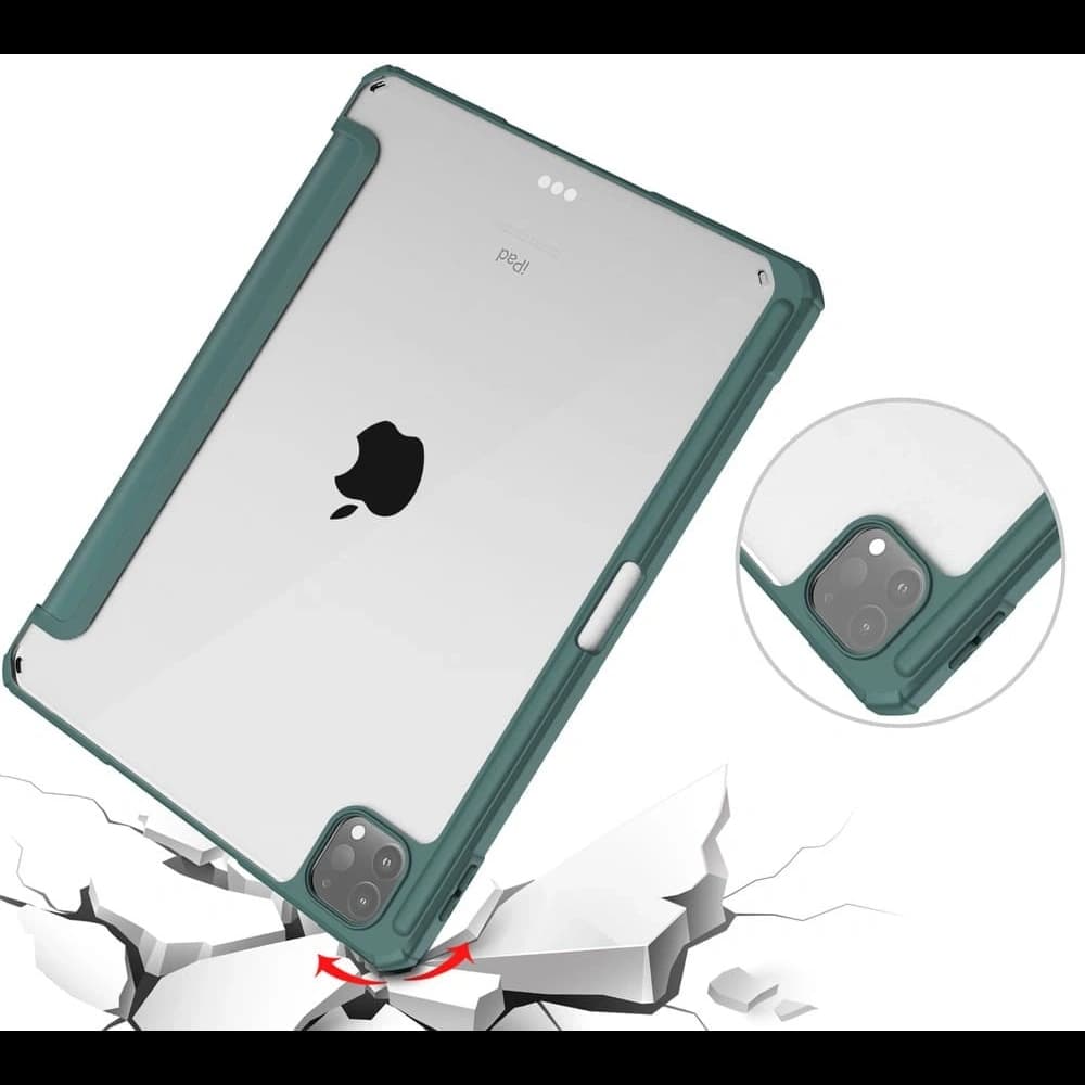 Bizon Case Tab Clear Matt Apple iPad Pro 12.9 2022/2021/2018 dunkelgrün - 5
