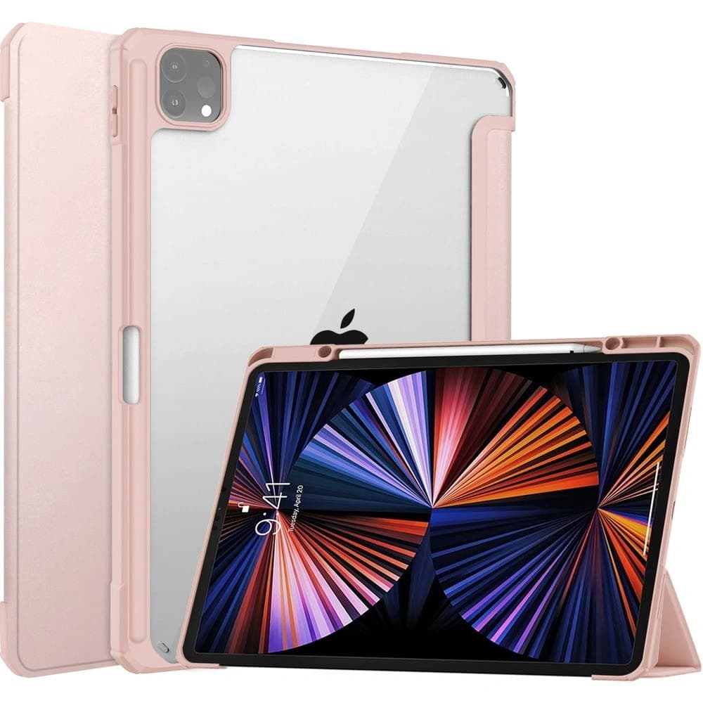 Etui Bizon Case Tab Clear Matt do Apple iPad Pro 12.9 2022/2021/2018 růžovo-zlaté - 1