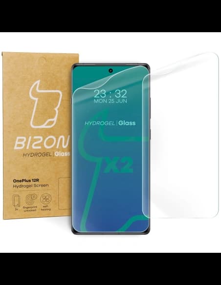 Bizon Glass Hydrogel Front OnePlus 12R [2 PACK]