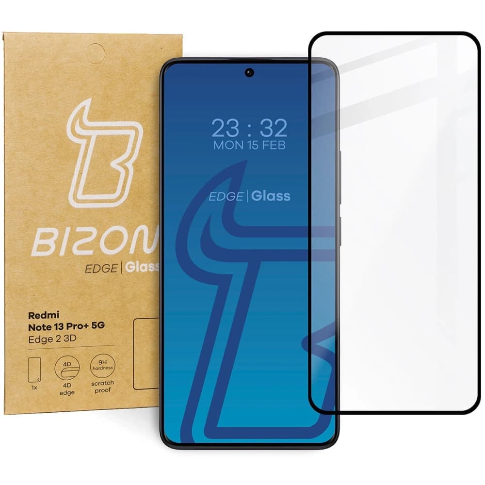 Sklo tvrzené BIZON Glass Edge 2 3D pro Xiaomi Redmi Note 13 Pro Plus 5G - 1