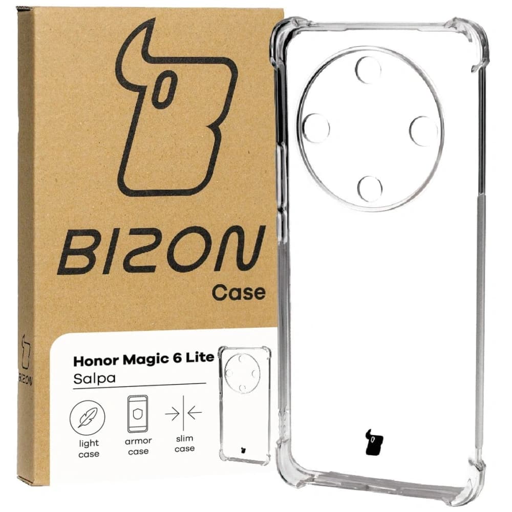 Elastické pouzdro Bizon Case Salpa pro Honor Magic6 Lite průhledné - 1