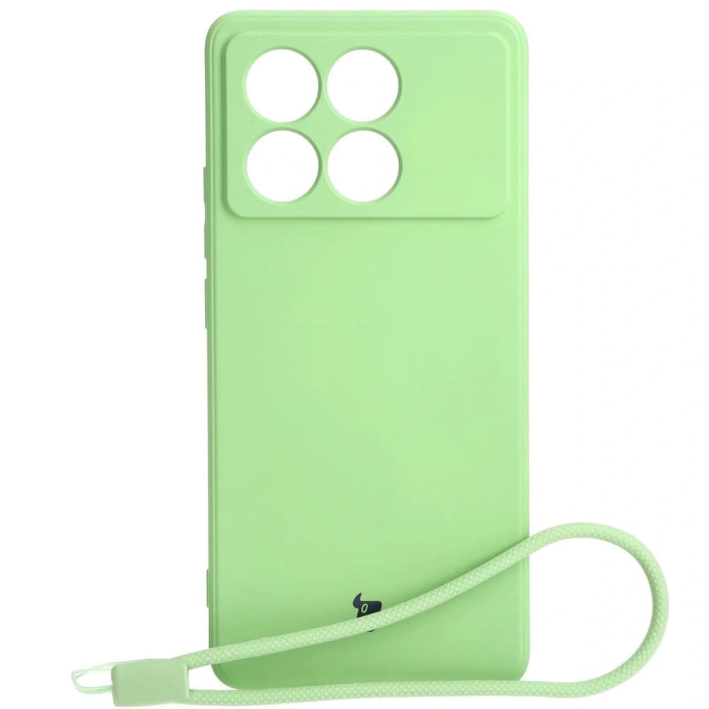 Bizon Case Silicone Sq Xiaomi Poco X6 Pro light green - 1