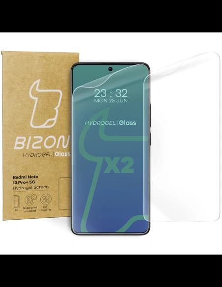 Folie hydrogelové na obrazovku Bizon Glass Hydrogel Front pro Redmi Note 13 Pro+ 5G [2 PACK]