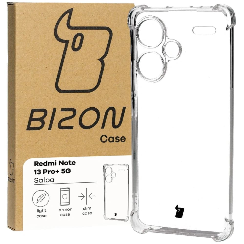 Elastické pouzdro Bizon Case Salpa pro Xiaomi Redmi Note 13 Pro+ 5G průhledné - 1