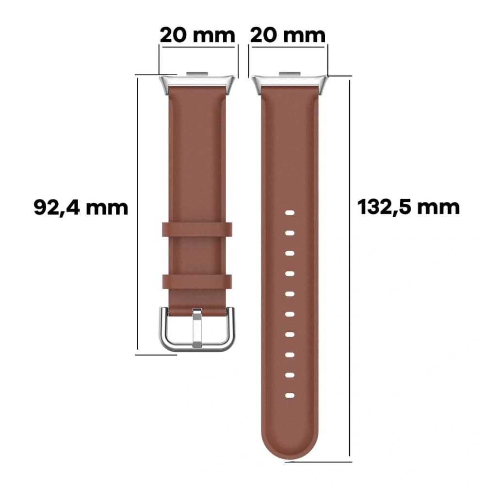 Pasek Bizon Strap Hodinky Casual do Redmi Watch 4 / Xiaomi Smart Band 9 Pro / 8 Pro hnědý - 2