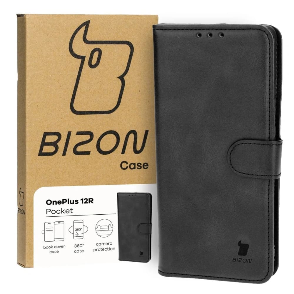 Pouzdro s klopou Bizon Case Pocket pro OnePlus 12R černé - 1
