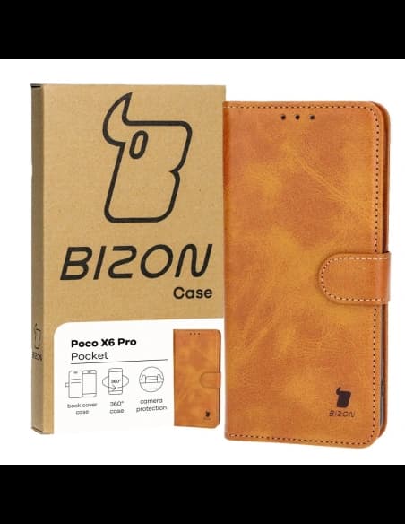 Bizon Case Pocket Xiaomi Poco X6 Pro brown