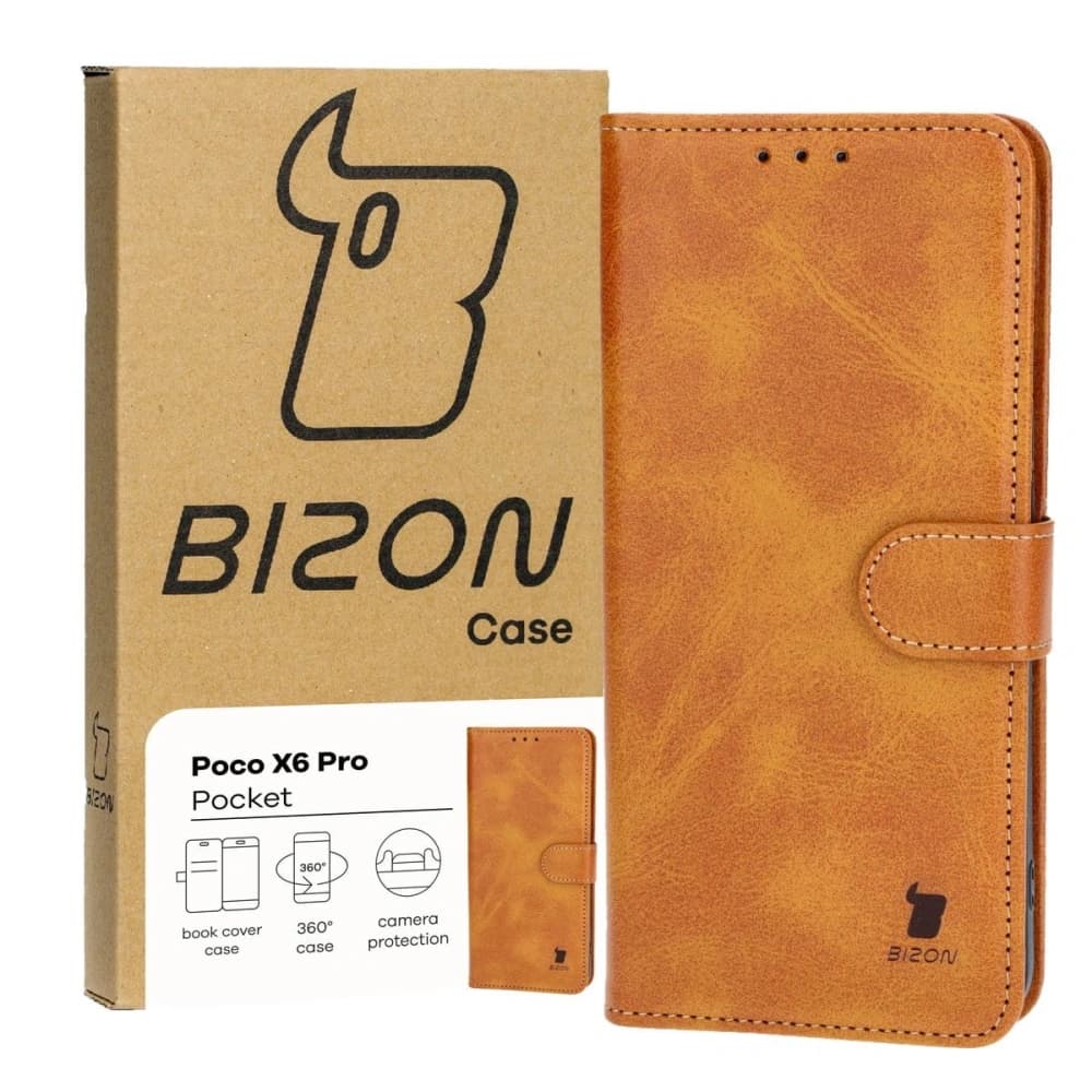 Bizon Case Pocket Xiaomi Poco X6 Pro brown - 1