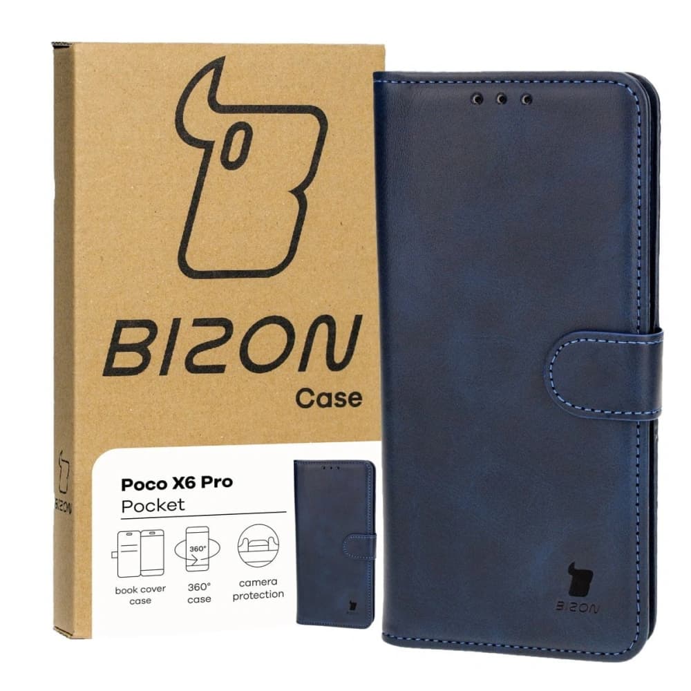 Bizon Case Pocket Xiaomi Poco X6 Pro navy blue - 1