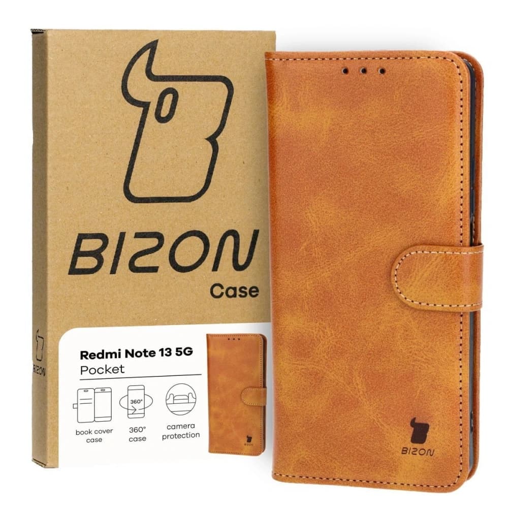 Bizon tok zseb Xiaomi Redmi Note 13 5G barna - 1