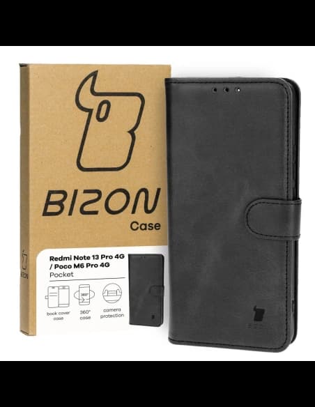 Bizon Case Pocket Xiaomi Poco M6 Pro 4G / Xiaomi Redmi Note 13 Pro 4G / LTE / 14S black