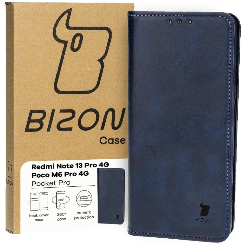 Etui s klopou Bizon Case Pocket Pro pro Xiaomi Poco M4 Pro 5G / Xiaomi Redmi Note 11s 5G modré - 1