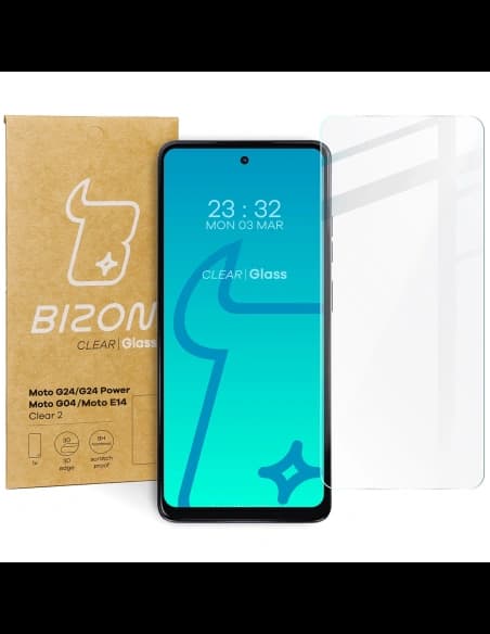 Tvrzené sklo Bizon Glass Clear 2 pro Motorola Moto G04/G24/G24 Power/E14