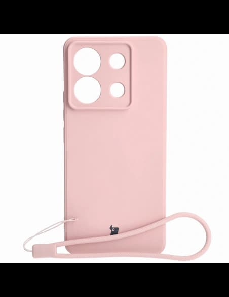 Bizon Case Silicone Sq Xiaomi Poco X6 / Xiaomi Redmi Note 13 Pro 5G világos rózsaszín