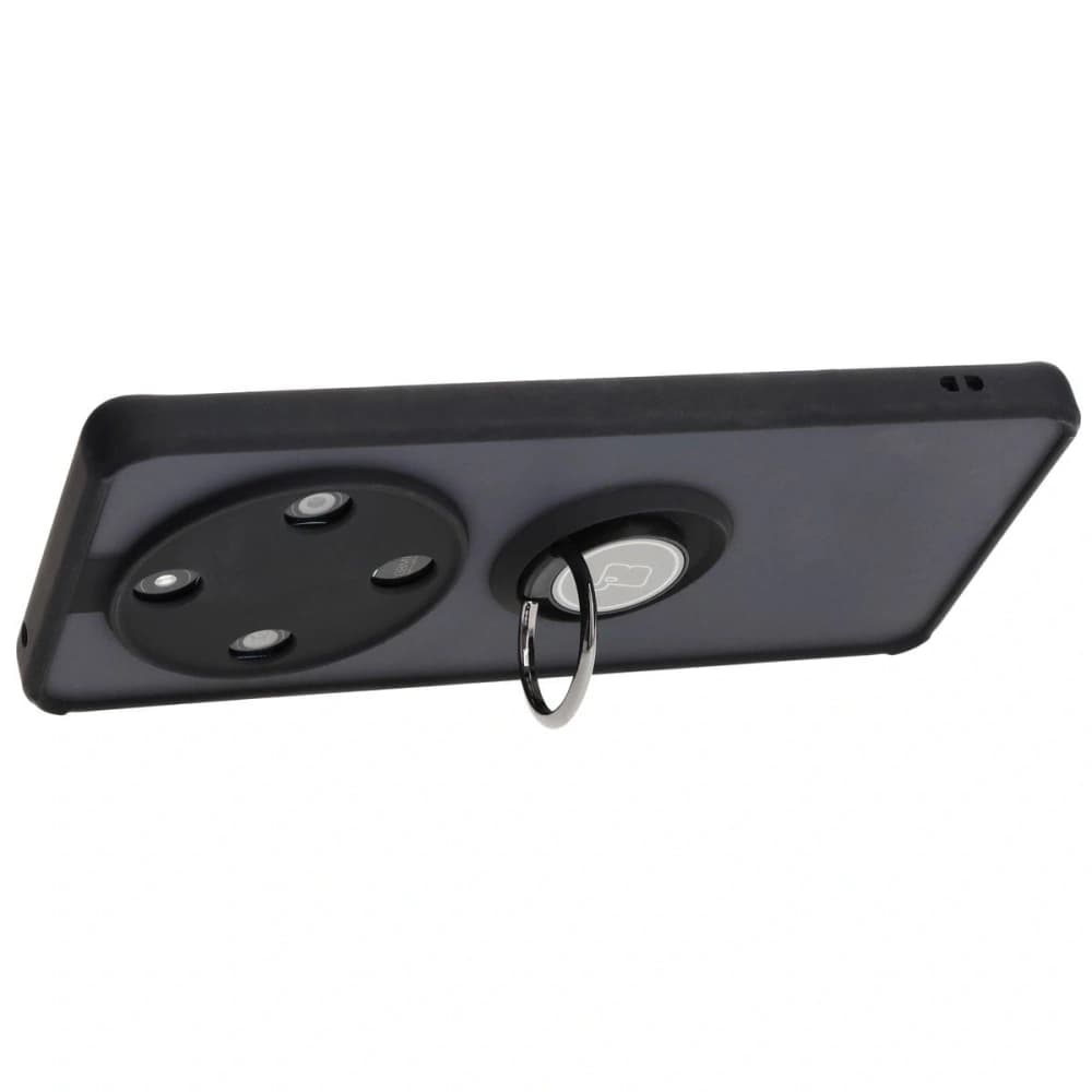 Bizon Case Hybrid Ring Honor Magic6 Lite smoky mit einem schwarzen Rahmen - 5