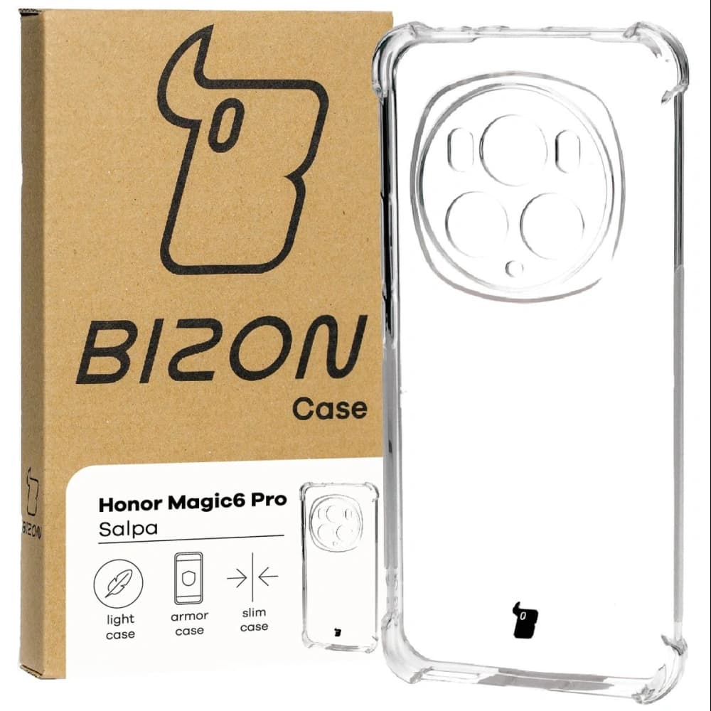Etui Bizon Case Salpa pro Honor Magic6 Pro průhledné - 1