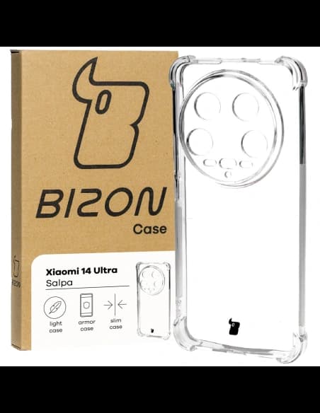 Etui Bizon Case Salpa do Xiaomi 14 Ultra průhledné