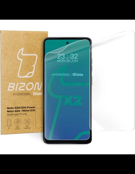 Fólie hydrogelová na displej Bizon Glass Hydrogel Front pro Motorola Moto G04/G24/G24 Power/E14 [2 PACK]