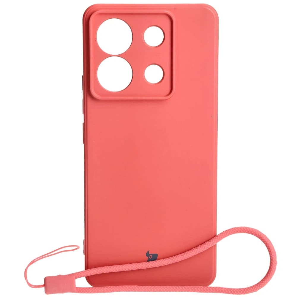 Etui Bizon Case Silicone Sq do Xiaomi Poco X6 / Xiaomi Redmi Note 13 Pro 5G špinavě růžová - 1