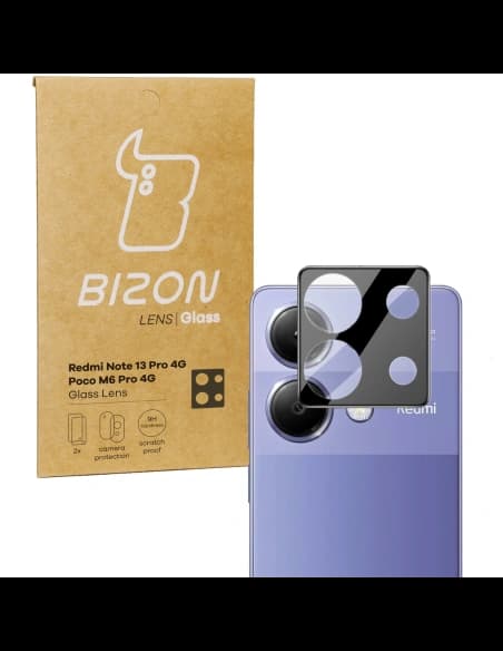 Bizon Glass Lens Xiaomi Redmi Note 13 Pro 4G / LTE / 14S / Poco M6 Pro 4G [2 PACK]