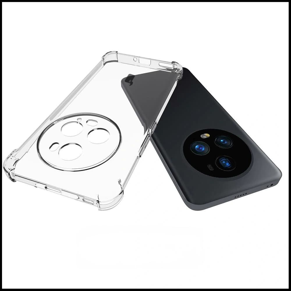 Bizon Case Clear Pack Hülle + 2x Schutzfolie für Honor Magic5 Pro klar - 5