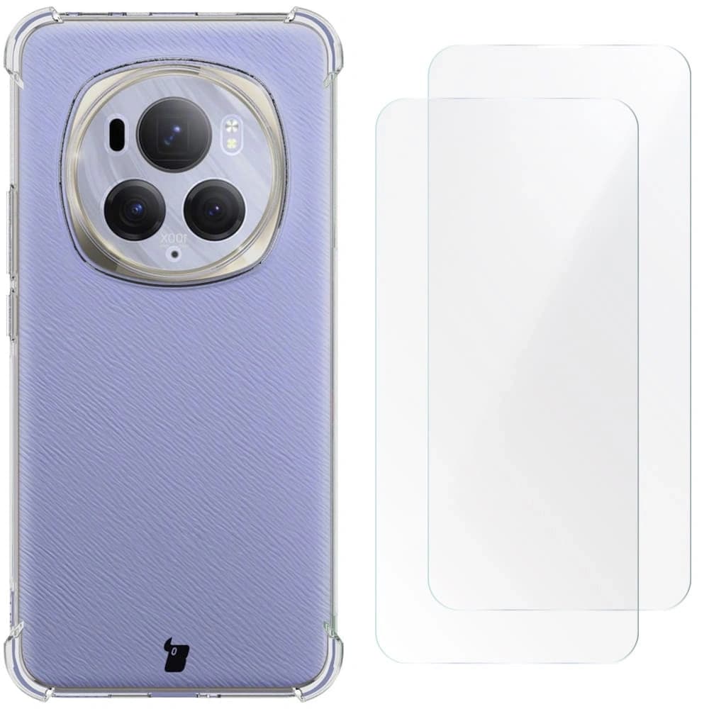 Bizon Case Clear Pack tok + 2x kijelzőfólia Honor Magic6 Pro átlátszó - 1