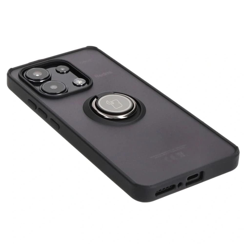 Bizon Case Hybrid Gyűrű Xiaomi Redmi Note 13 4G füstös fekete kerettel - 4